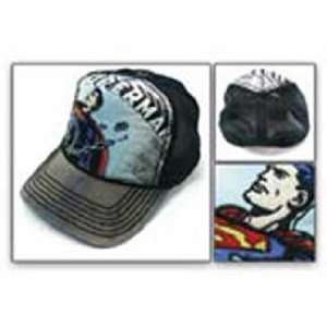   Baseball Cap   Superman   Dc Comic Black Hat Trucker 