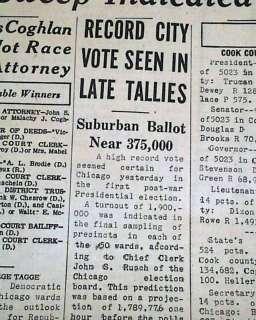   DEFEATS TRUMAN Most Famous 20th Century Headline Chicago Daily Tribune