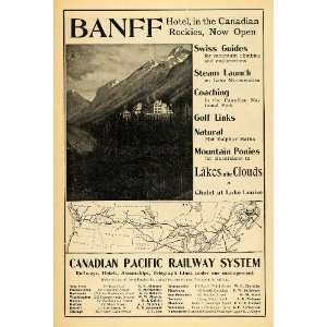  1900 Ad Banff Hotel Rockies Canadian Pacific Railway 