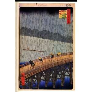  Acrylic Fridge Magnet Japanese Art Utagawa Hiroshige Sudden Shower 
