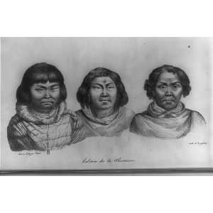    Alaska,Indians,costumes,Aleutian Islands,c1830