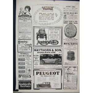  1914 Vauxhall Austro Daimler Peugeot Motor Car Advert 