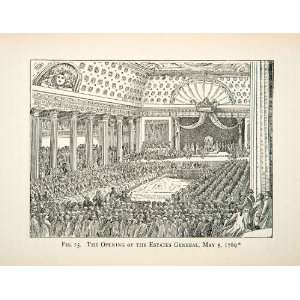   French Revolution Royal Edict King   Relief Line block Print Home
