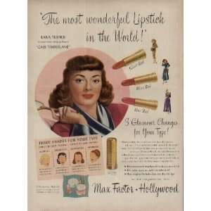   Goldwyn Mayers CASS TIMBERLANE.  1948 Max Factor Hollywood Ad