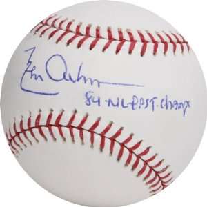  Leon Durham Autographed Baseball  Details 84NL East 