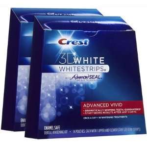 Crest 3D White Whitestrips Advanced Vivid, Enamel Safe 14 ct, 2 ct 