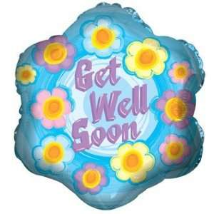  18 Foil Balloon, Get Well Soon Aqua (1 Ct) Toys & Games