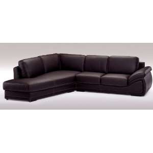 Modern Furniture  VIG  Holiday Espresso Italian Leather Sectional Sofa 