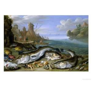   Seashore Giclee Poster Print by Jan van Kessel, 12x16