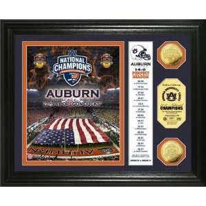  Auburn University 2010 BCS Champions Banner 24KT Gold Coin 