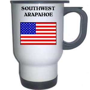US Flag   Southwest Arapahoe, Colorado (CO) White Stainless Steel Mug