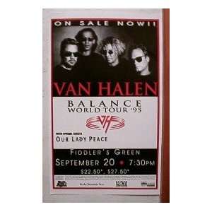 Van Halen Handbill Poster Sammy Hagar Denver