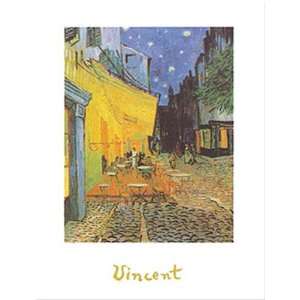  Pavement Cafe At Night by Vincent Van Gogh 31 X 24 Art 