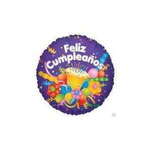  9 Airfill Feliz Cumpleanos Cake   Mylar Balloon Foil 