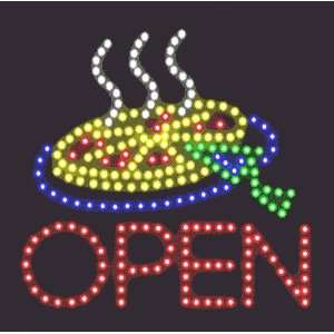  Bright LED Pizza Open Sign
