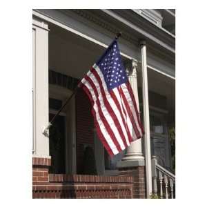  Cotton U.S. Flag with Mahogany Flag Pole Kit Patio, Lawn 