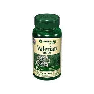  Valerian Root 450 mg 450 mg. 100 Capsules Health 