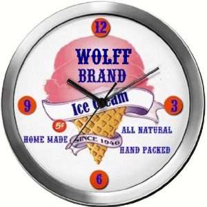  WOLFF 14 Inch Ice Cream Metal Clock Quartz Movement 