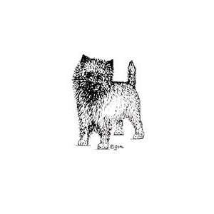  Cairn Terrier Rubber Stamp