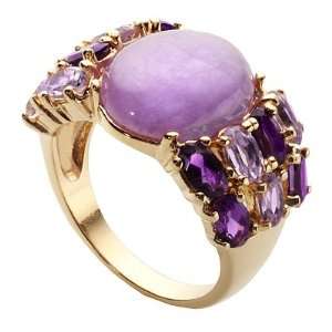  Les Bijoux Jade Ring with Amethyst Accents Jewelry