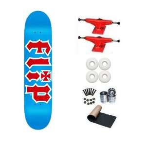  Flip Sky Blue Red HKD 7.75 Skateboard Deck Complete 