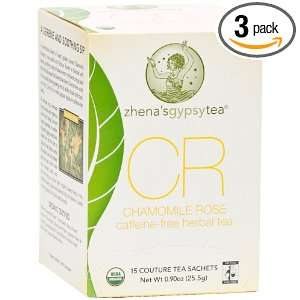 Zhenas Gypsy Tea Chamomile Rose Overwrap, 6.36 Ounce (Pack of 3 