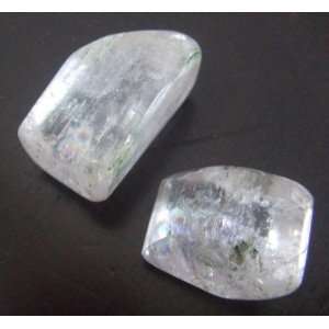 Kunzite Tumble 02 Pair of 2 Clear Rainbow Crystals Unconditional Love 