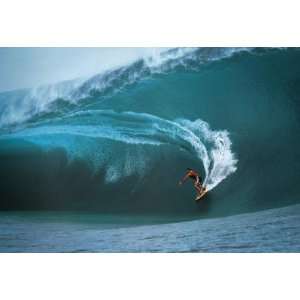  Professionally Framed Surfing (Teahupoo, Tahiti) Art 