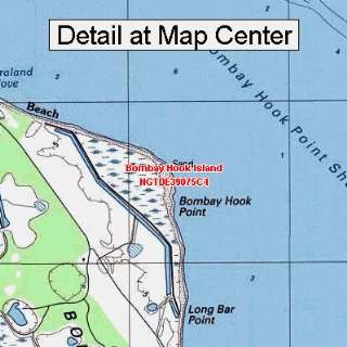 USGS Topographic Quadrangle Map   Bombay Hook Island, Delaware (Folded 