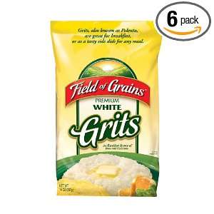 Field of Grains Premium White Grits, 12 Ounce (Pack of 6)  