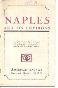 American Express   Naples and its Environs 1925 edition  