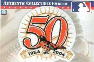 2004 Baltimore Orioles 50th Anniversary Patch 100% Authentic MLB 