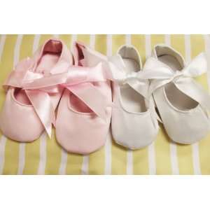  Satin Baby Shoes with Ribbon Ties Arts, Crafts & Sewing