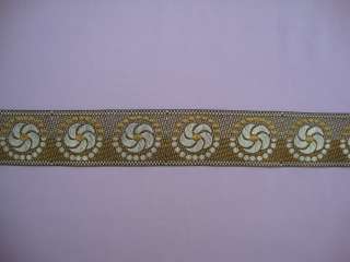 1Yd Jacquard Fabric 2 Wide Trim Ribbon 224 15  
