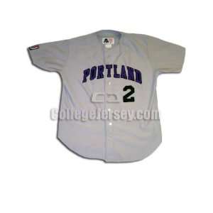 Gray No. 2 Game Used Portland Sports Belle Baseball Jersey  