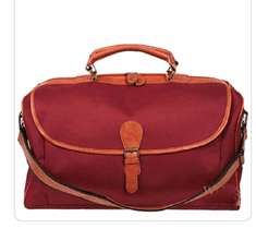 Classic Leather Travel duffle bag large Overnight Carry on Bag Gym 