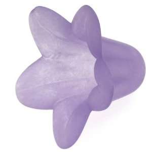 Lucite Petunia Bell Flower Beads Matte Medium Amethyst Purple 12x18mm 