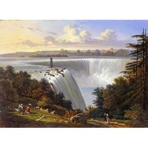  Niagara Falls Scene by Victor Degrailly 30.00X21.88. Art 