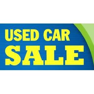   3x6 Vinyl Banner   Used Car Sale with Stripes 