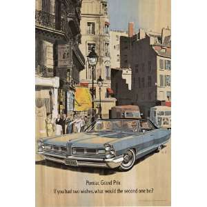  Print Ad 1965 Pontiac Grand Prix Two Wishes Pontiac, VK 