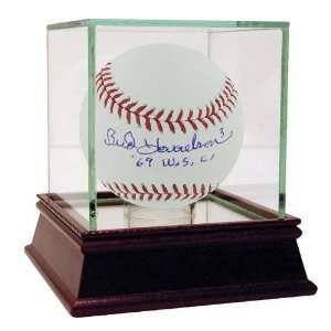  Autographed Bud Harrelson Baseball   with 69 WS Champs 