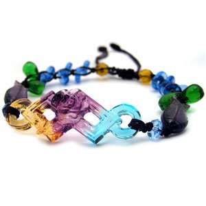  Liuli Abstract Shapes Glass Pendant Bracelet Everything 