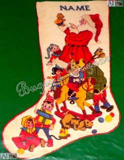 Dimensions OLD FASHIONED SANTA Stocking Crewel Christmas Kit   Elves 