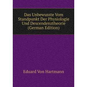   Und Descendenztheorie (German Edition) Eduard Von Hartmann Books
