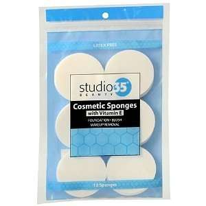 Studio 35 Beauty Cosmetic Sponges, 12 ea
