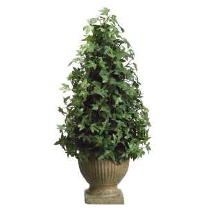   of 2 Potted Artificial Cone Shaped Ivy Topiaries 20