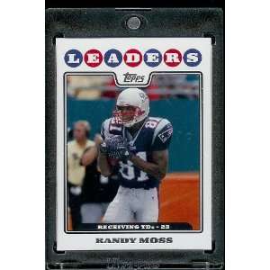 2008 Topps # 295 Randy Moss LL League Leaders   New England Patriots 