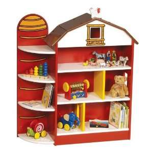  Kids / Childrens Barn Bookshelf / Toy Storage Shelves 