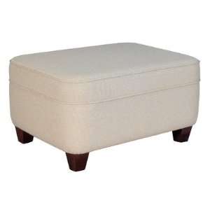  Jumbo Ottoman with 4 Square Dark Wood Material Fabric 