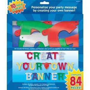  Metallic Create Your Own Large Banner Kit, 84pcs Toys 